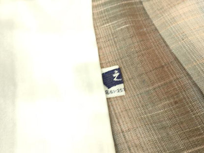 平和屋着物▽上質な紬 単衣 格子 正絹 逸品 DAAV5927az