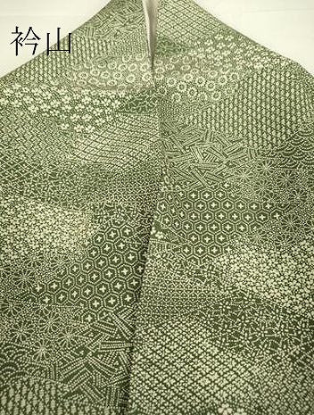 平和屋着物▽江戸小紋　単衣　作家物　松皮菱取吉祥文　正絹　逸品　DAAV5931az