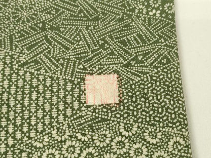 平和屋着物▽江戸小紋　単衣　作家物　松皮菱取吉祥文　正絹　逸品　DAAV5931az