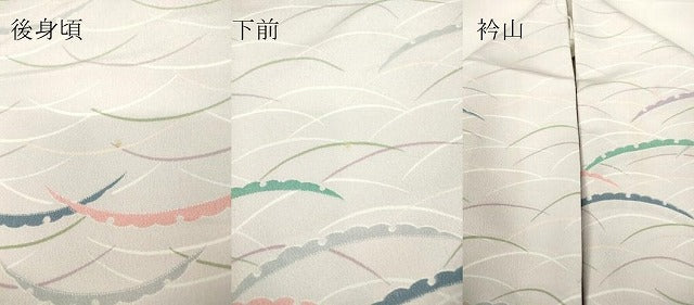 平和屋着物▽小紋　単衣　雪芝文　洗える着物　DAAV5932az