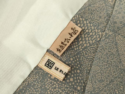 平和屋着物▽江戸小紋　単衣　万筋　紫鳶色×潤色　ますいわ屋扱い　正絹　逸品　DAAV5934az