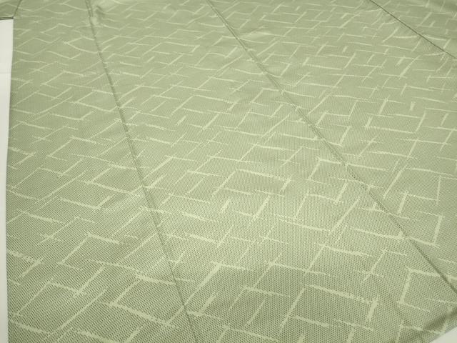 平和屋着物▽上質なお召 単衣 変わり格子 正絹 逸品 DAAV5936az