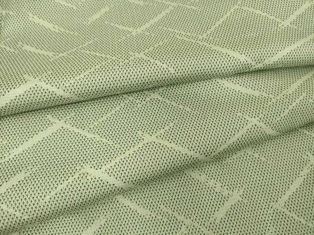 平和屋着物▽上質なお召 単衣 変わり格子 正絹 逸品 DAAV5936az