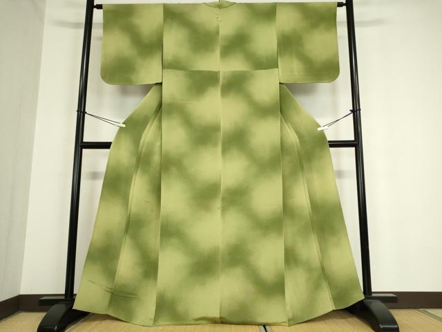 平和屋着物▽上質な小紋 単衣 霞文 鬼しぼ縮緬 正絹 逸品 DAAV5939az