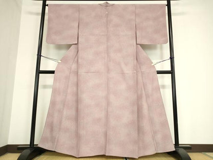 平和屋着物▽上質な小紋 単衣 霞文 正絹 逸品 DAAV5944az
