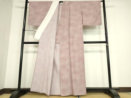 平和屋着物▽上質な小紋 単衣 霞文 正絹 逸品 DAAV5944az
