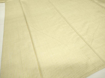 平和屋着物▽上質な紬 単衣 縞 正絹 逸品 DAAV5949az