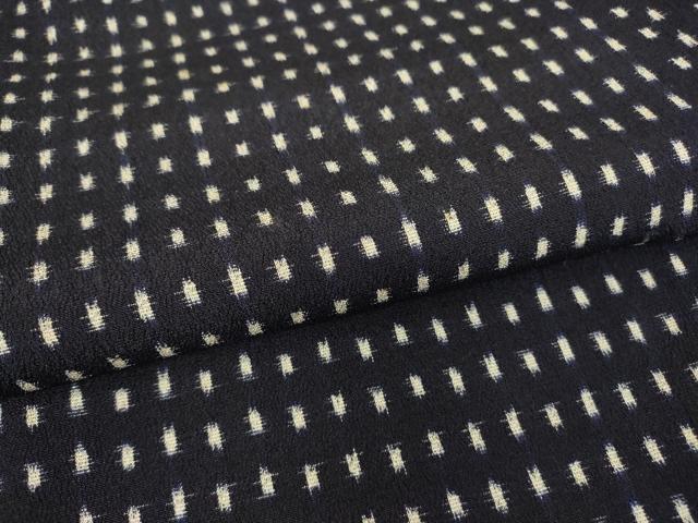 平和屋着物▽上質なお召 単衣 絣文 正絹 逸品 DAAV5952az