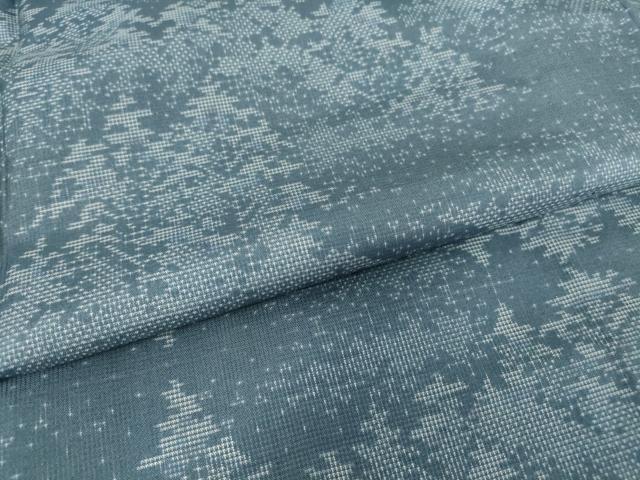 平和屋着物▽本場大島紬 単衣 9マルキ 樹林文 三越扱い 正絹 逸品 DAAV5953az