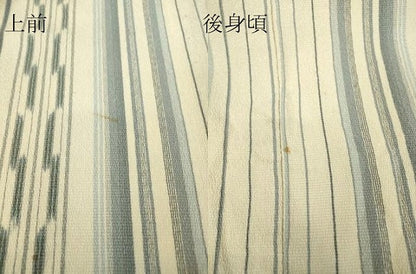 平和屋着物▽本塩沢 単衣 間道 正絹 逸品 DAAV5963az