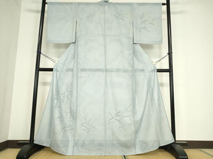 平和屋着物▽訪問着 無双 紗袷 紗×紗 枝葉文 正絹 逸品 DAAV5964az