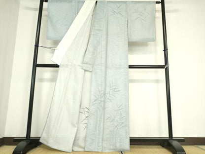 平和屋着物▽訪問着 無双 紗袷 紗×紗 枝葉文 正絹 逸品 DAAV5964az