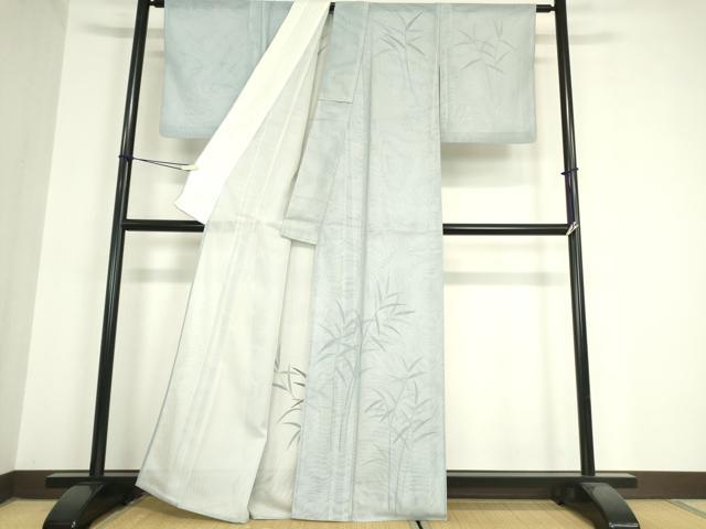 平和屋着物▽訪問着 無双 紗袷 紗×紗 枝葉文 正絹 逸品 DAAV5964az
