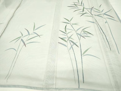 平和屋着物▽訪問着 無双 紗袷 紗×紗 枝葉文 正絹 逸品 DAAV5964az