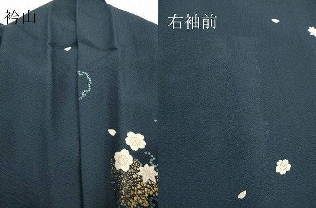 平和屋着物▽上質な小紋 単衣 雪輪桜文 金彩 正絹 逸品 DAAV5978az