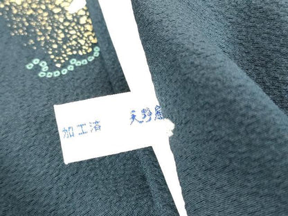 平和屋着物▽上質な小紋 単衣 雪輪桜文 金彩 正絹 逸品 DAAV5978az