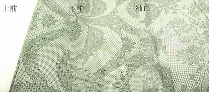 平和屋着物▽上質なお召 単衣 更紗花文 正絹 逸品 DAAV5985az