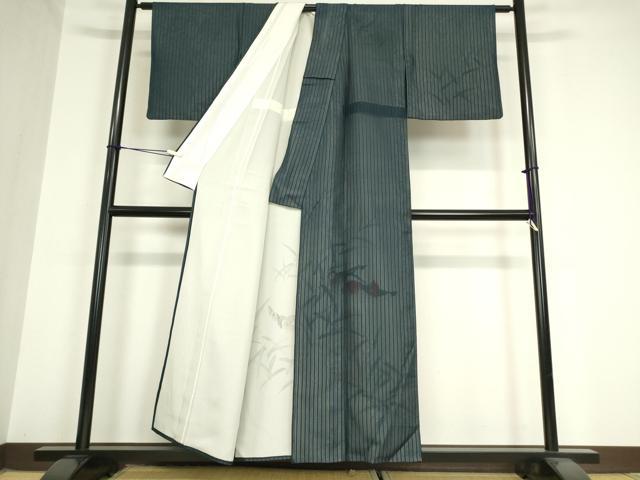 平和屋着物▽訪問着 無双 絽袷 縦絽×絽 鴛鴦文 正絹 逸品 DAAV5988az