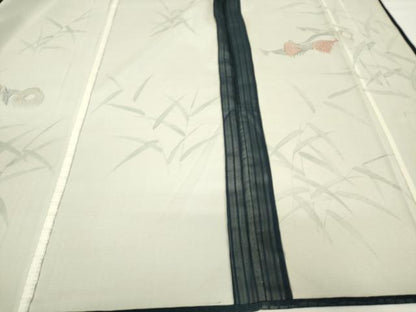 平和屋着物▽訪問着 無双 絽袷 縦絽×絽 鴛鴦文 正絹 逸品 DAAV5988az