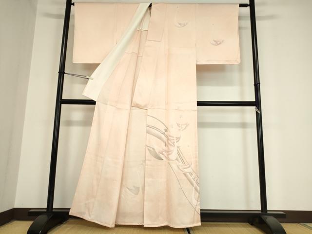 平和屋着物▽訪問着 単衣 冠鳥 正絹 逸品 未使用 DAAV5989az