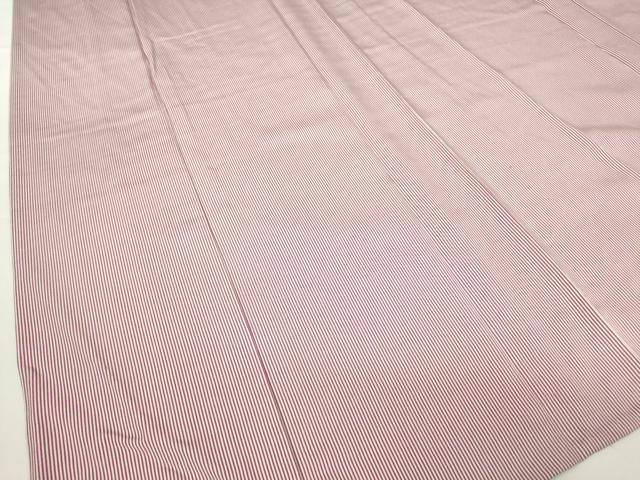 平和屋着物▽江戸小紋　単衣　万筋　浅蘇芳色×白色　正絹　逸品　DAAV5992az