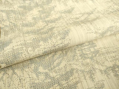 平和屋着物▽上質な紬　単衣　風景松文　正絹　逸品　DAAV5999az