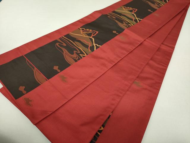 平和屋着物●名門木屋太 今河織物 六通柄袋帯 遠山風景 正絹 逸品 DAAV6007ps