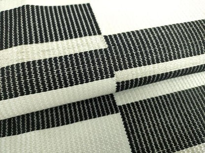 平和屋着物●六通柄袋帯　変わり市松　銀糸　正絹　逸品　DAAV6019ps