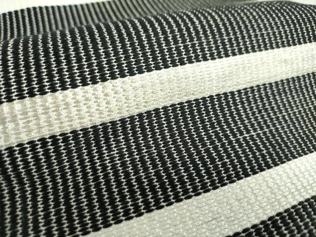 平和屋着物●六通柄袋帯　変わり市松　銀糸　正絹　逸品　DAAV6019ps