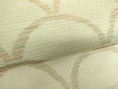 平和屋着物▽両面 六通柄袋帯 スリーシーズン帯 春 夏 秋 青海波 金糸 正絹 逸品 未使用 DAAV6037ps