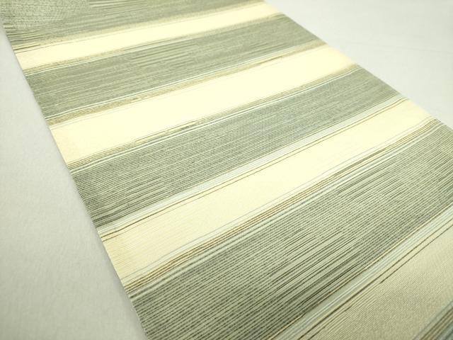 平和屋着物▽両面 六通柄袋帯 スリーシーズン帯 春 夏 秋 青海波 金糸 正絹 逸品 未使用 DAAV6037ps