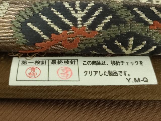 平和屋着物●六通柄袋帯　唐織　片輪車吉祥花文　金糸　正絹　逸品　DAAV6038ps