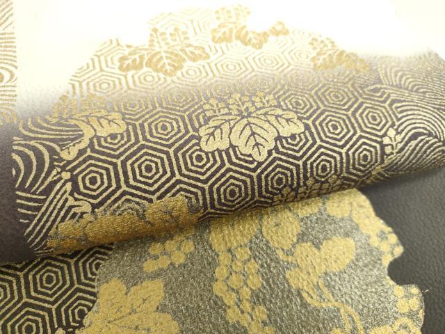 平和屋着物●善之助　着物ブランド　一期一会　全通柄袋帯　流水雪輪花文　金彩　正絹　逸品　DAAV6054ps
