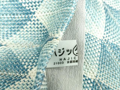 平和屋着物●両面 全通柄袋帯 武知毅作 染人：北野義明 阿波藍天然染 組織 金糸 横田織物謹製 上代128万 証紙付き 正絹 逸品 DAAV6055ps