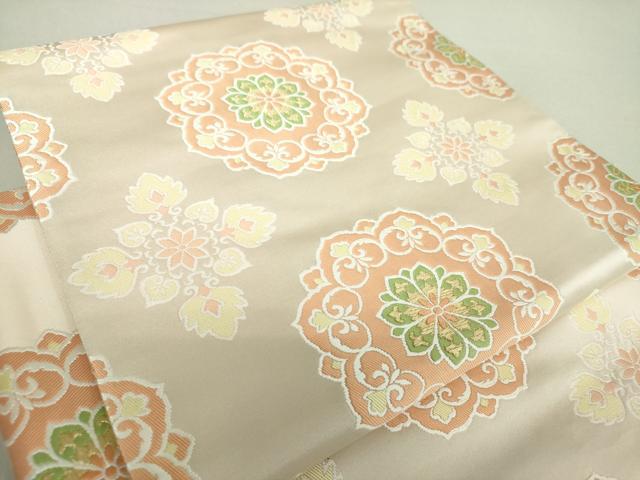 平和屋着物●つけ帯　唐織　正倉院花文　金糸　三越扱い　正絹　逸品　DAAV6091ps