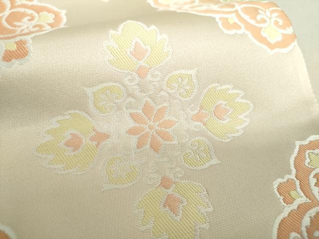 平和屋着物●つけ帯　唐織　正倉院花文　金糸　三越扱い　正絹　逸品　DAAV6091ps
