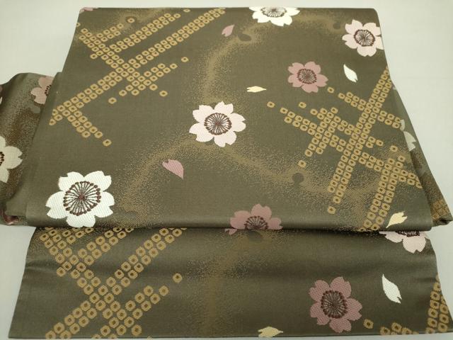平和屋着物●こむさでもーど・COMME CA DU MODE　ワンタッチつけ帯　唐織　舞桜　やまと誂製　正絹　逸品　未使用　DAAV6099ps