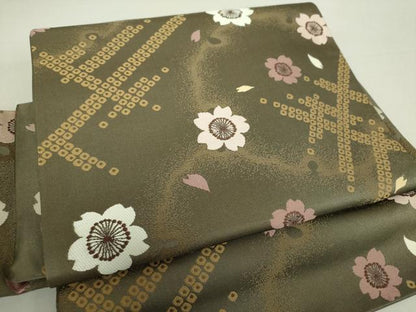 平和屋着物●こむさでもーど・COMME CA DU MODE　ワンタッチつけ帯　唐織　舞桜　やまと誂製　正絹　逸品　未使用　DAAV6099ps