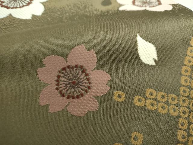 平和屋着物●こむさでもーど・COMME CA DU MODE　ワンタッチつけ帯　唐織　舞桜　やまと誂製　正絹　逸品　未使用　DAAV6099ps