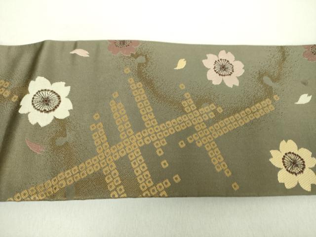 平和屋着物●こむさでもーど・COMME CA DU MODE　ワンタッチつけ帯　唐織　舞桜　やまと誂製　正絹　逸品　未使用　DAAV6099ps