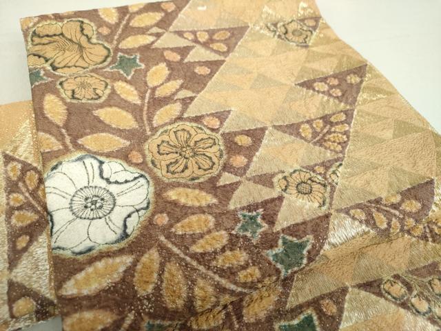 平和屋着物●つけ帯　絞り　辻が花　金糸　正絹　逸品　未使用　DAAV6100ps