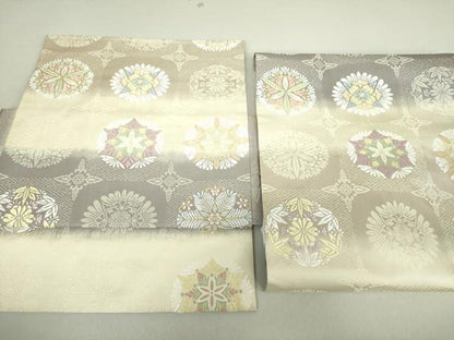 平和屋着物●つけ帯　唐織　正倉院花文　金糸　正絹　逸品　DAAV6104ps