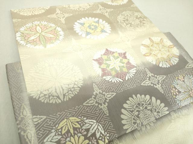 平和屋着物●つけ帯　唐織　正倉院花文　金糸　正絹　逸品　DAAV6104ps