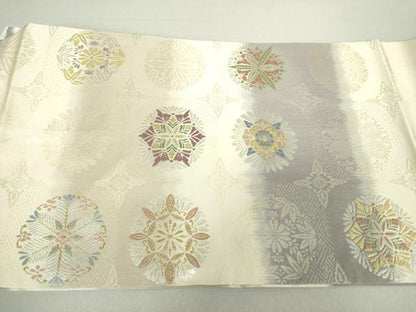 平和屋着物●つけ帯　唐織　正倉院花文　金糸　正絹　逸品　DAAV6104ps