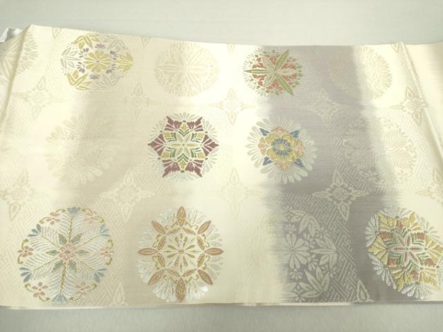 平和屋着物●つけ帯　唐織　正倉院花文　金糸　正絹　逸品　DAAV6104ps