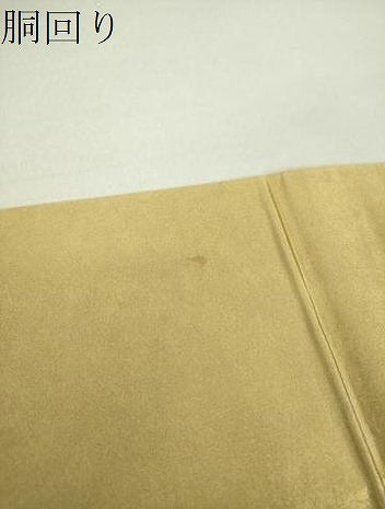 平和屋着物●太鼓柄袋帯 駒刺繍 檜扇吉祥花文 金彩 引箔 正絹 逸品 DAAV6134ps