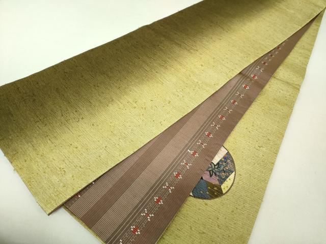 平和屋着物●両面 太鼓柄袋帯 紬地 刺繍 切嵌 成り物 やまと誂製 正絹 逸品 DAAV6139ps
