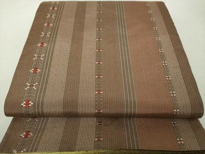 平和屋着物●両面 太鼓柄袋帯 紬地 刺繍 切嵌 成り物 やまと誂製 正絹 逸品 DAAV6139ps