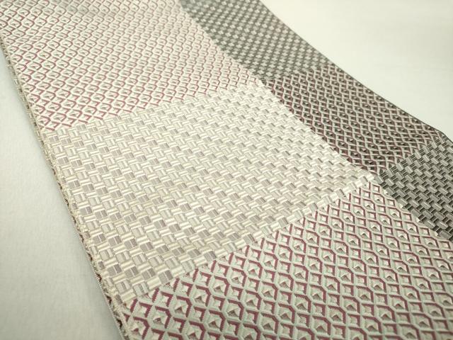 平和屋着物●本場筑前博多織　八寸名古屋帯　変わり市松　やまと誂製　正絹　逸品　DAAV6161ps