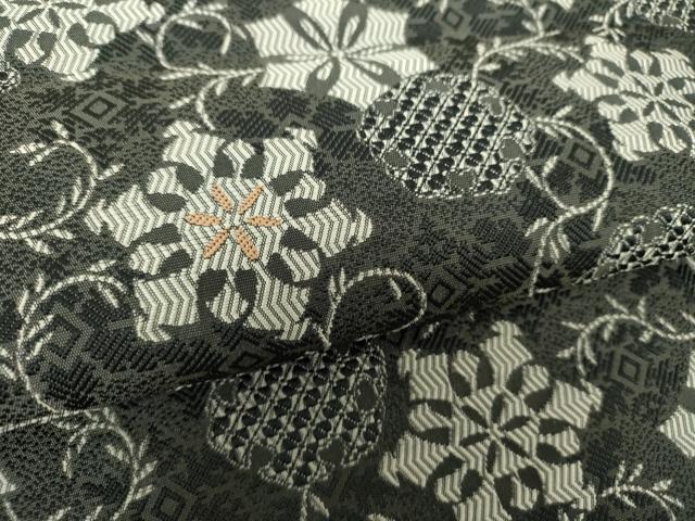 平和屋着物●本場筑前博多織 八寸名古屋帯 花唐草文 正絹 逸品 DAAV6175ps